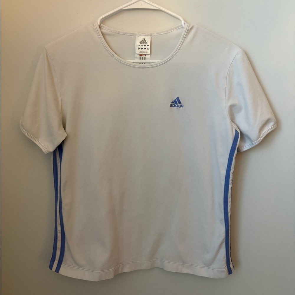 Vintage Adidas Stripe Logo T-Shirt Size Medium (M)